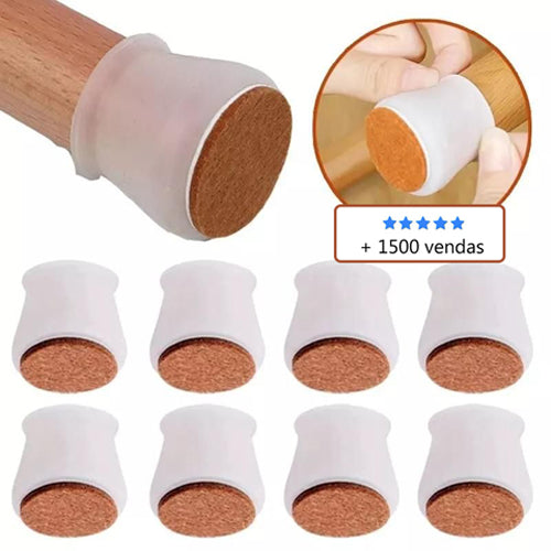 Kit com 16 Peças de Protetor de Pés de Móveis em Silicone