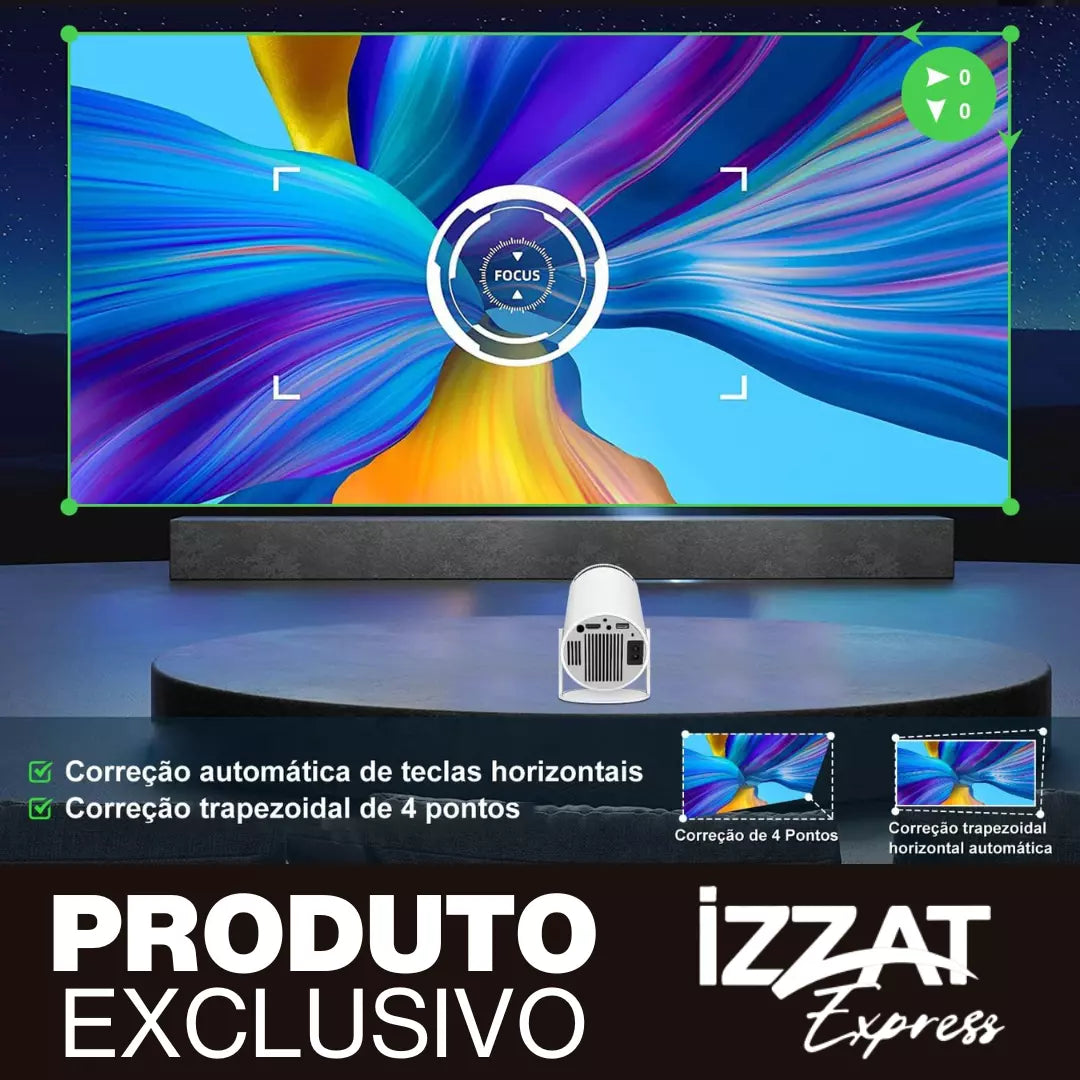 Projetor Portátil 4K Tazzi - ORIGINAL