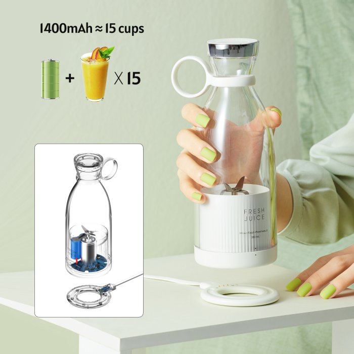 Mini liquidificador juicer portátil elétrico shakes 420ML